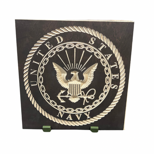 US NAVY Military Seal Wood Sign 10x10