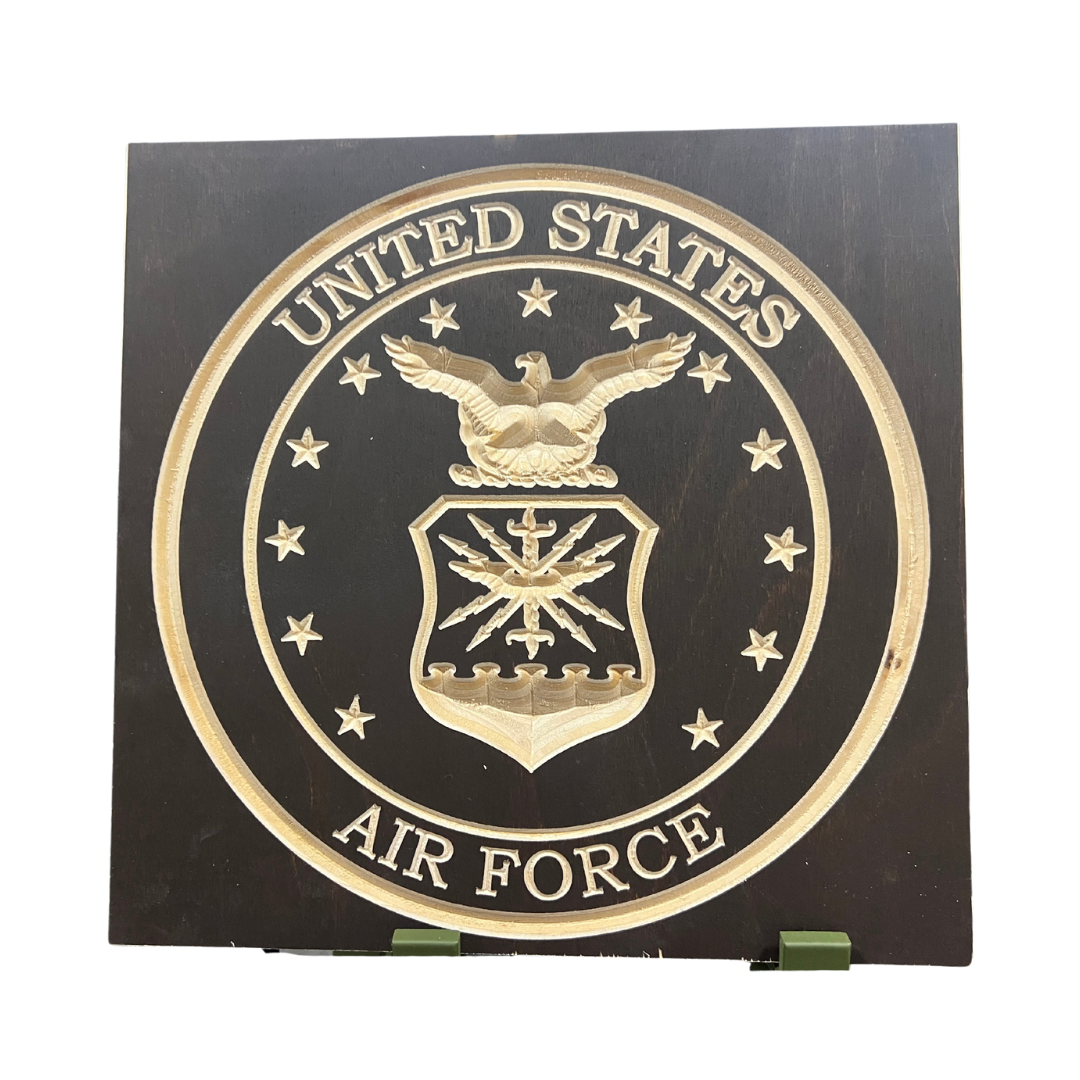 US AIR FORCE Seal Military Wood Sign 10x10