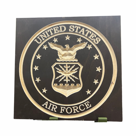 US AIR FORCE Seal Military Wood Sign 10x10