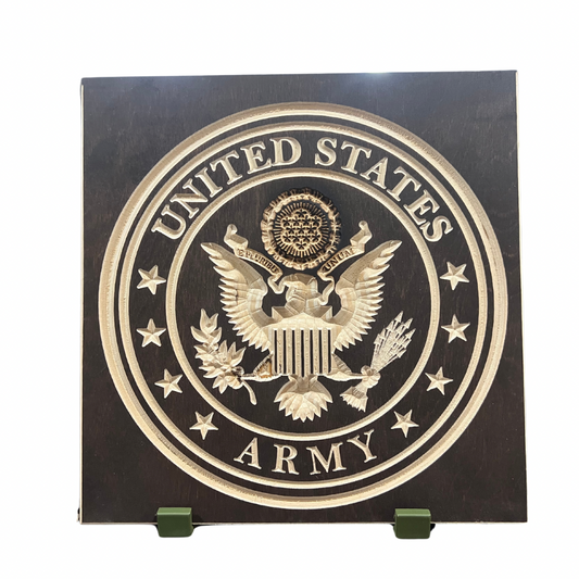 US ARMY Seal Military Wood Sign 10x10