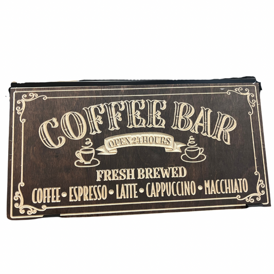 Coffee Bar - Wood Sign